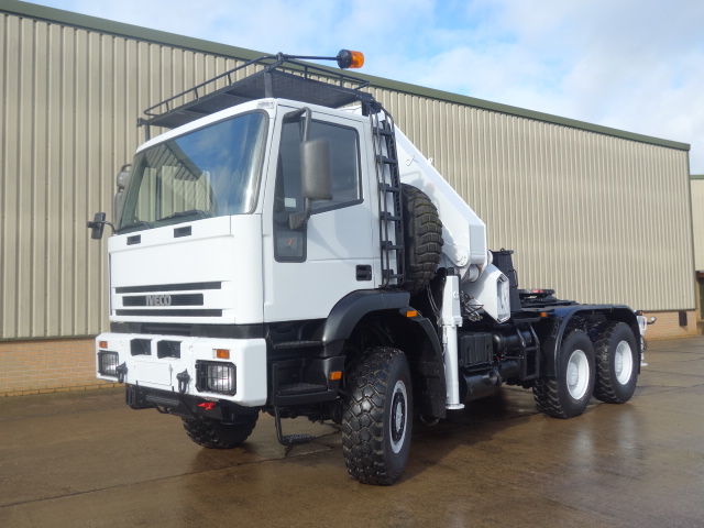 Iveco eurotrakker 6x6 tractor unit with crane  - Govsales of mod surplus ex army trucks, ex army land rovers and other military vehicles for sale