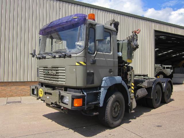 Man 33.414 Tractor Unit with Fassi F210 5 section hydraulic crane - Govsales of mod surplus ex army trucks, ex army land rovers and other military vehicles for sale