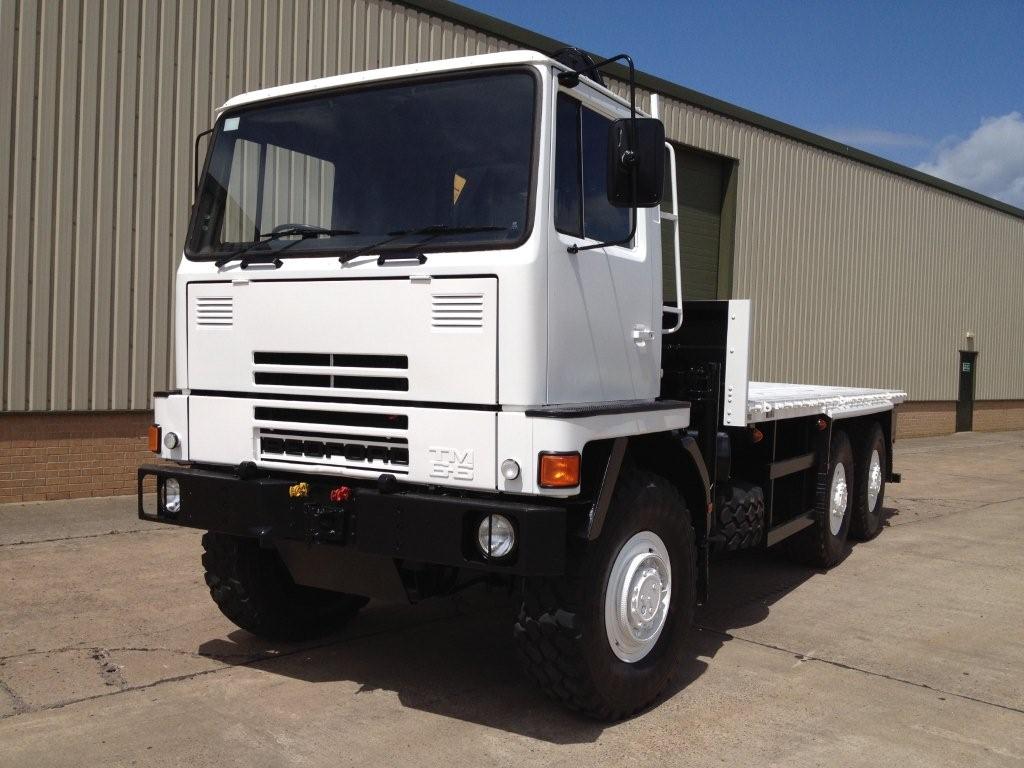Bedford TM 6x6 Flat Bed Cargo Truck with Atlas Crane - Govsales of mod surplus ex army trucks, ex army land rovers and other military vehicles for sale