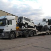 Previous Shipments of Ex Army MoD Surplus Vehicles and Equipment