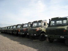 Mercedes Unimog U1300L 4x4 Drop Side Cargo Truck