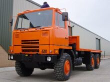 Bedford TM 6x6 Flat Bed Crane Truck with Atlas Crane