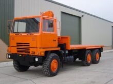Bedford TM 6x6 Flat Bed Crane Truck with Atlas Crane