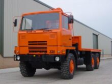 Bedford TM 6x6 Flat Bed Crane Truck with Atlas Crane