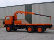 Bedford TM 6x6 Flat Bed Crane Truck with Atlas Crane