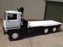 Bedford TM 6x6 Flat Bed Crane Truck with Atlas Crane