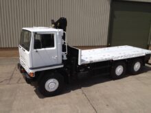 Bedford TM 6x6 Flat Bed Crane Truck with Atlas Crane