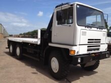 Bedford TM 6x6 Flat Bed Crane Truck with Atlas Crane