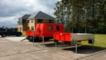 Hagglunds Bv206 with Twist Locks